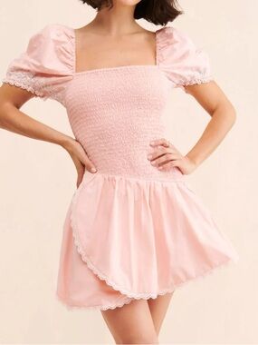 LoveShackFancy Asa Dress Pink small